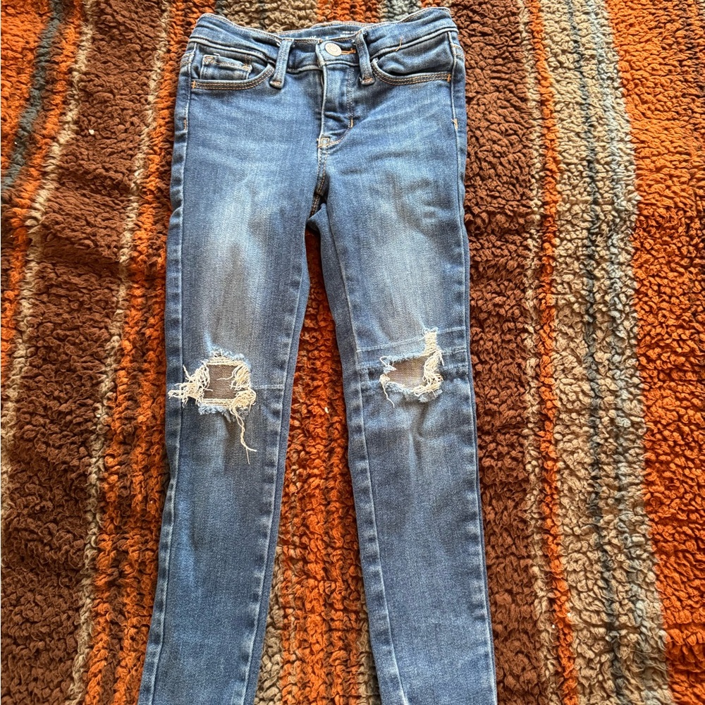 Old Navy Girls Distressed Skinny Jeans - Blue